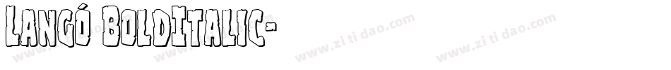 Langó BoldItalic字体转换